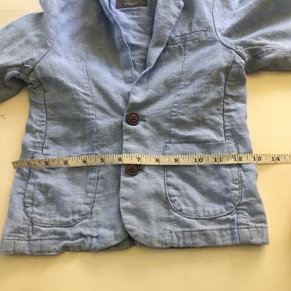 Next Light Blue Little Boys Linen Blend Blazer and Shorts Size 3-4yrs - Picture 6 of 16